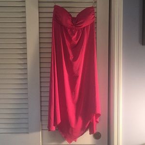 Pink strapless dress